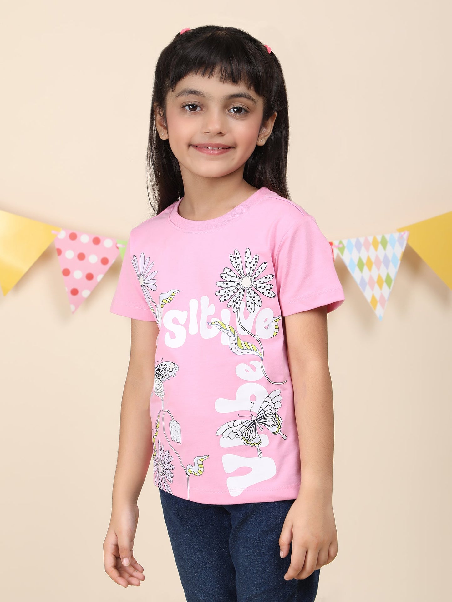 Fabyh Girls Positive Vibes- Pink