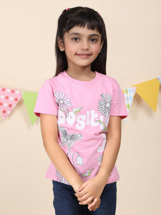 Fabyh Girls  Positive Vibes- Pink