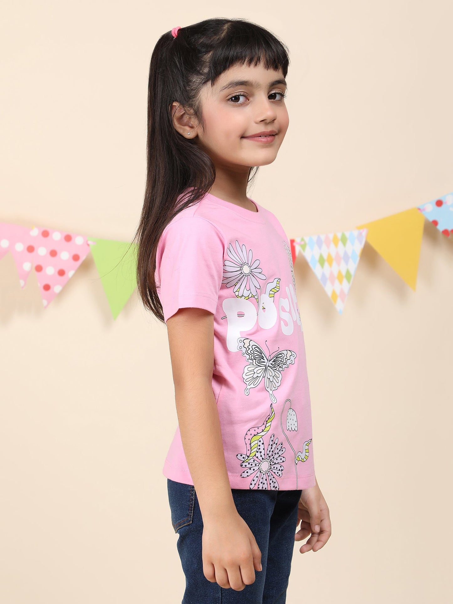 Fabyh Girls  Positive Vibes- Pink