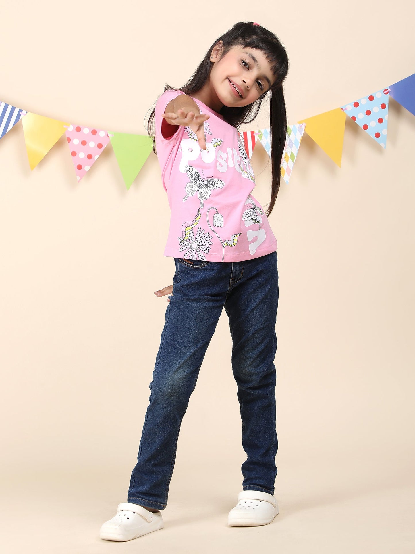 Fabyh Girls  Positive Vibes- Pink