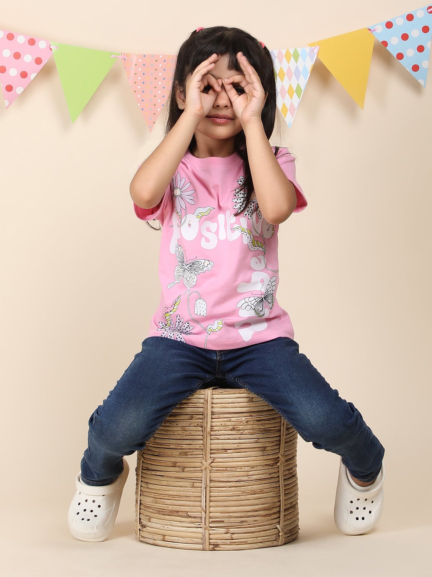 Fabyh Girls  Positive Vibes- Pink